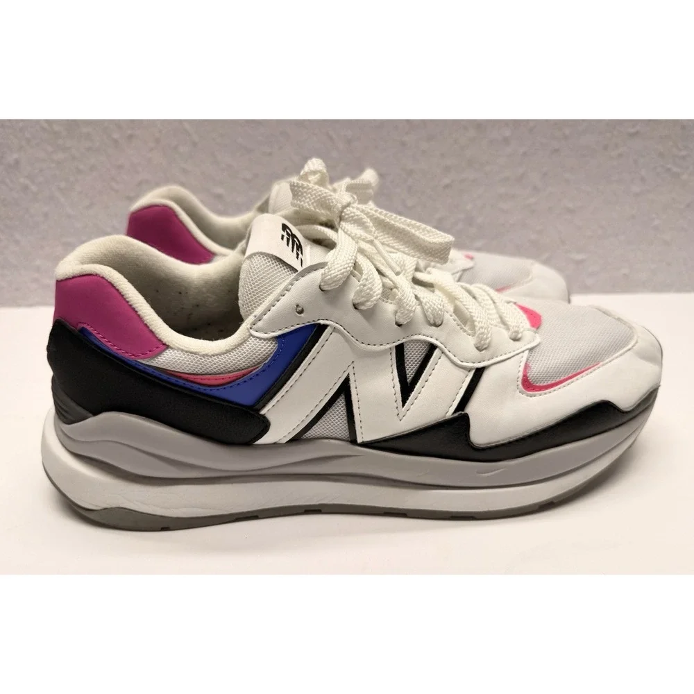 New Balance 57/40 M5740RRB White Pink Blue Black Casual Running Shoes Size 12